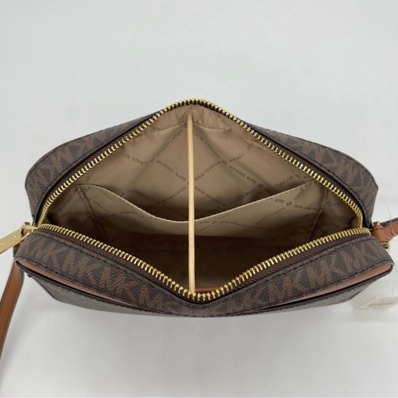 Michael Kors Large EW Zip Chain Xbody Bag & Coinpouch w ID Brown - Picture 6 of 11